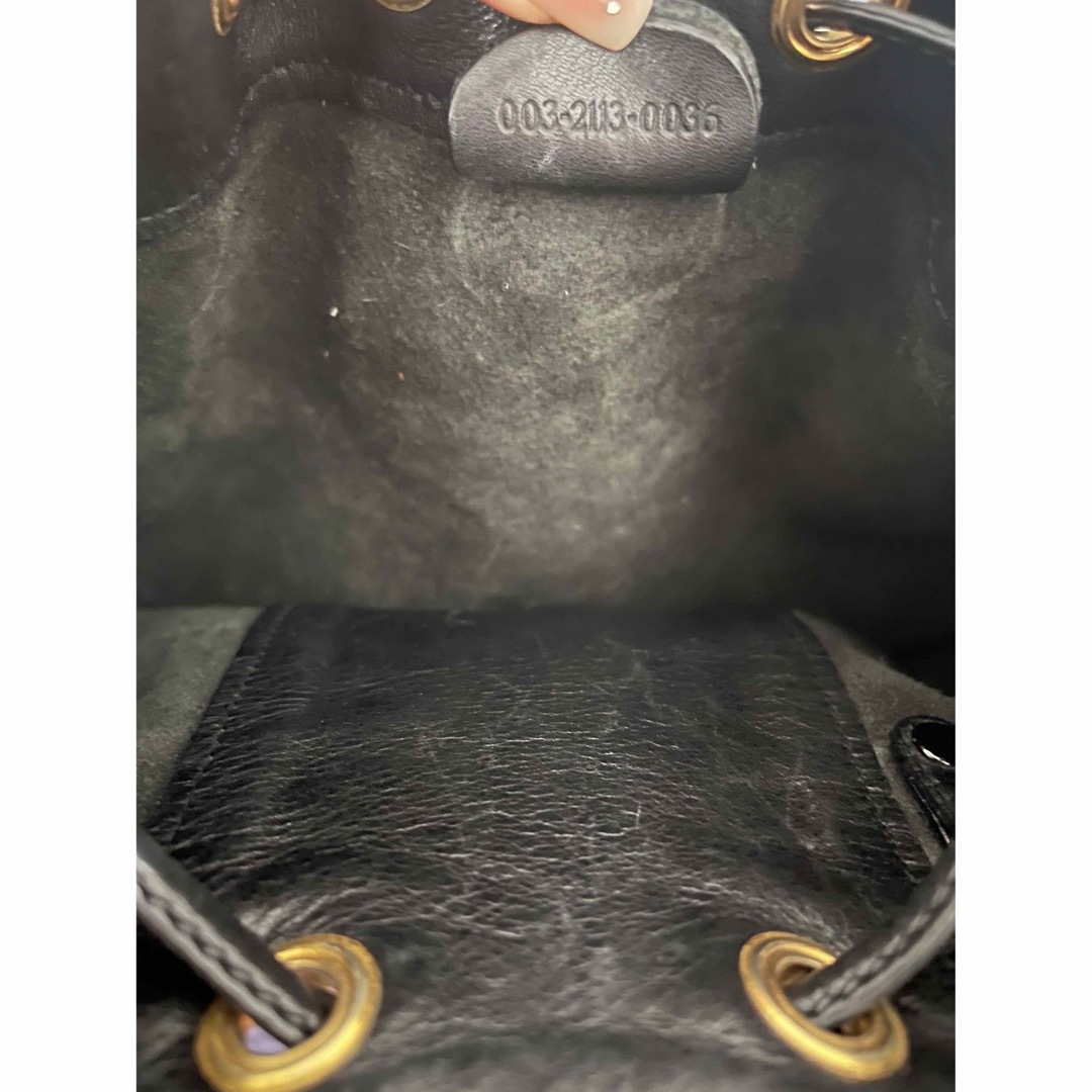 Gucci - オールドグッチ バンブー ワンショルダーバッグ ブラックの
