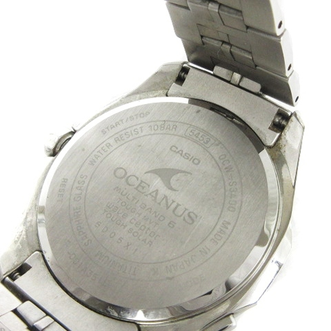 カシオ オシアナス マンタ 腕時計 タフソーラー シルバーカラー ■SM1