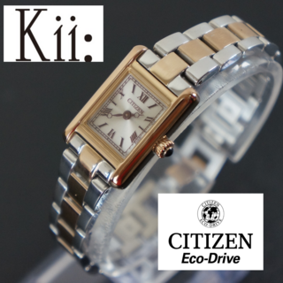 CITIZEN - 【稼働品】citizen　Kii：　コンビカラー　スクウェアタイプ