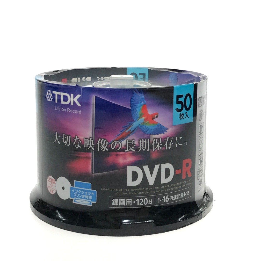 $$ TDK 録画用DVD-R デジタル放送対応(CPRM) 1-16倍速 録画用120分 インクジェットプリンタ対応 50枚入 GDR-120DPWC50PF