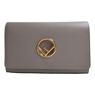 フェンディ(FENDI)の【中古】FENDI フェンディ エフイズ レザー チェーン ショルダーウォレット 長財布 8BS004 グレージュ by(その他)