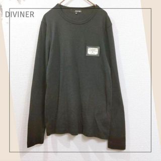 ディヴァイナー／DIVINER／М／ゴールドプレート　タイトロングTシャツ(Tシャツ/カットソー(七分/長袖))