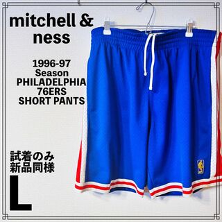 MITCHELL & NESS - NBA ウォリアーズ バスパン just don ハーフパンツ