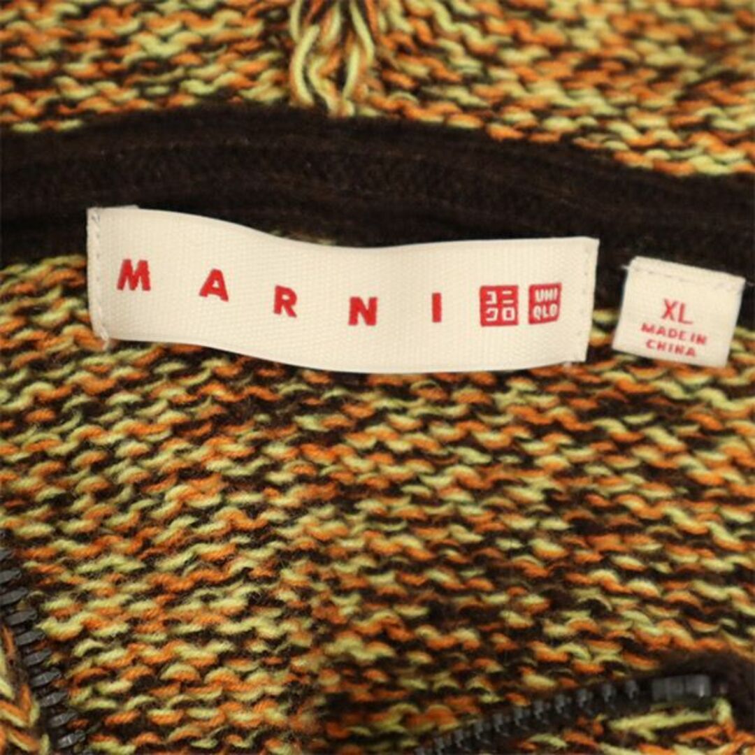 UNIQLO(ユニクロ)のユニクロ マルニコラボ ニット ジップパーカー XL オレンジ系 UNIQLO MARNI レディース 【中古】  【231003】 レディースのトップス(パーカー)の商品写真