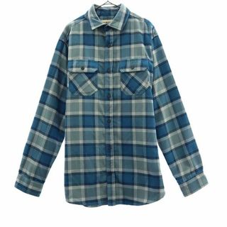 バートン(BURTON)のバートン チェック 長袖 ネルシャツ S ブルー BURTON メンズ 【中古】  【231003】(シャツ)