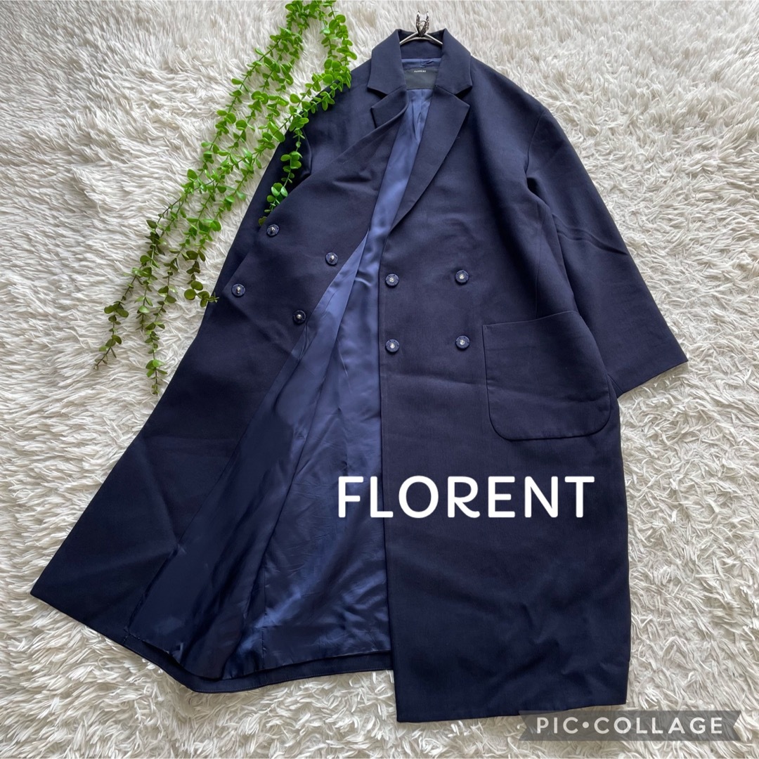 FLORENT フローレント ノーカラー コート アウター 34 ジャケット