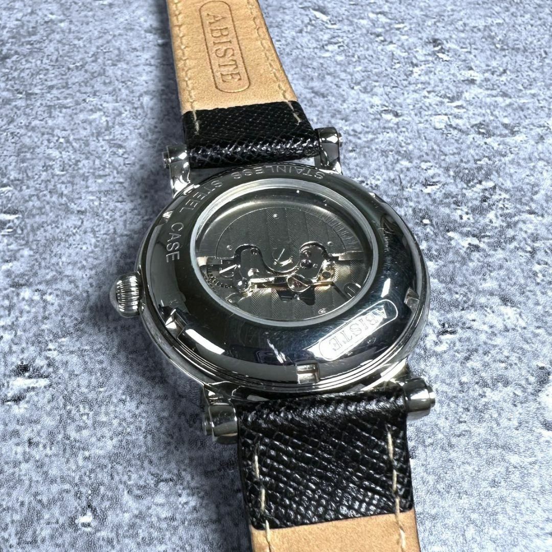 ABISTE(アビステ)の【美品】ABISTE ラウンドフェイス クリスタル レザーベルト 腕時計 レディースのファッション小物(腕時計)の商品写真