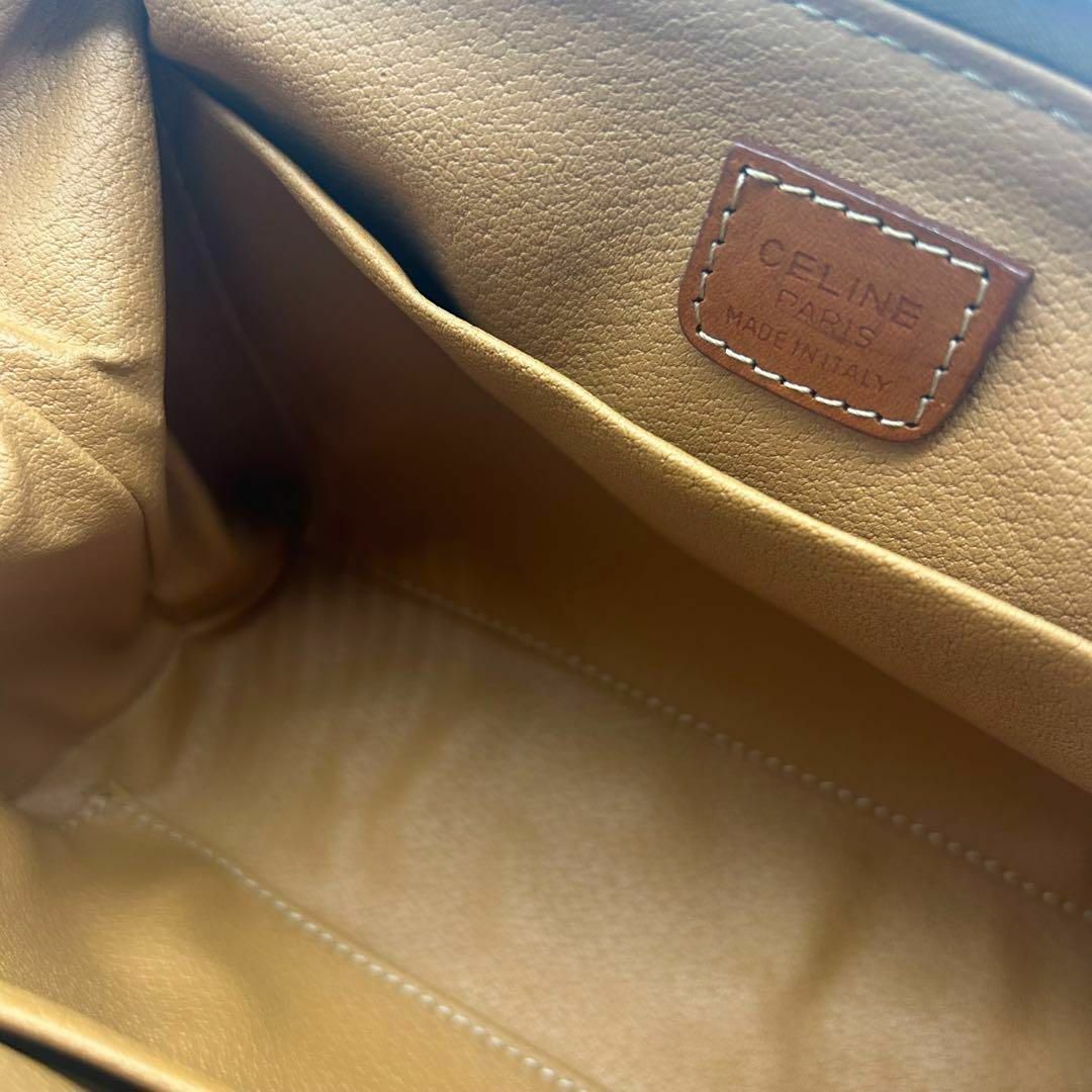 celine - 【美品】セリーヌ マカダム柄 ポーチ レザー ブラウン 茶色の