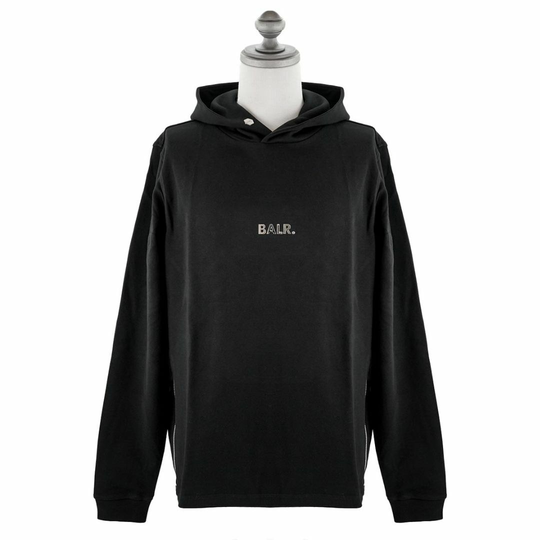 BALR. ボーラー フーディー 2023年-2024年秋冬新作 B1261.1003 Q-Series Straight Classic Hoodie メンズ 男性 ストレートクラシック 長袖 Black 101 ブラック XXLサイズ