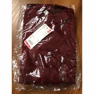 UNIQLO  リブハイネックT（長袖）　Sサイズ　17Red(カットソー(長袖/七分))