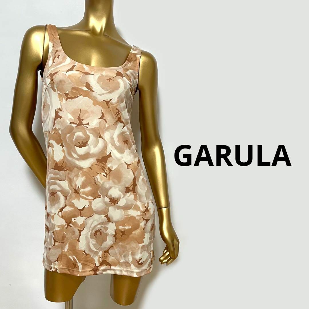 GARULA(ガルラ)の【3232】GARULA 花柄 タンクワンピース M レディースのワンピース(ミニワンピース)の商品写真