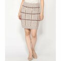 【ゴールド(F14U)】【L】(W)Nadia Plaid Sweater Skirt