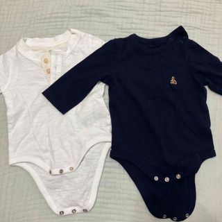 ベビーギャップ(babyGAP)の長袖ロンパース   2枚セット(ロンパース)