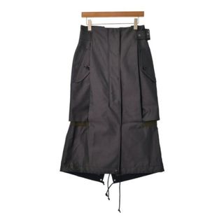 サカイ(sacai)のsacai サカイ ロング・マキシ丈スカート 2(M位) グレー 【古着】【中古】(ロングスカート)