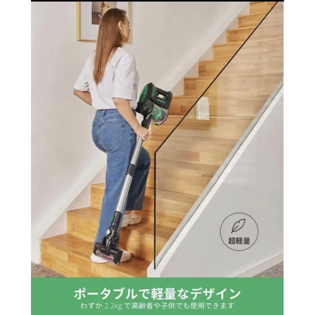 掃除機 コードレス 28000Pa 強力吸引 Vactidy V8 伸縮型の通販 by