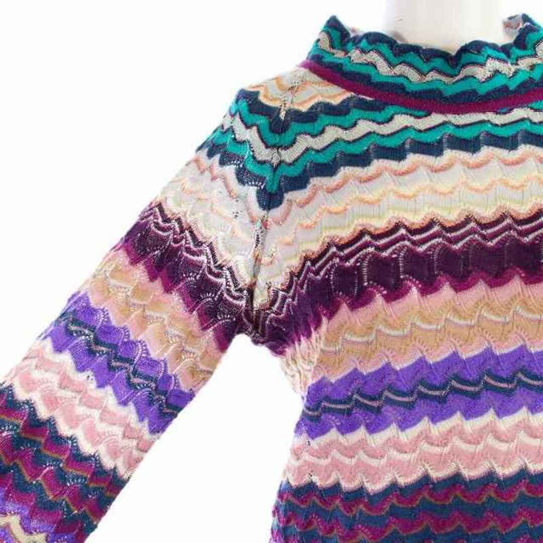 MISSONI - ミッソーニ ニット カットソー 長袖 ハイネック 総柄 38 S