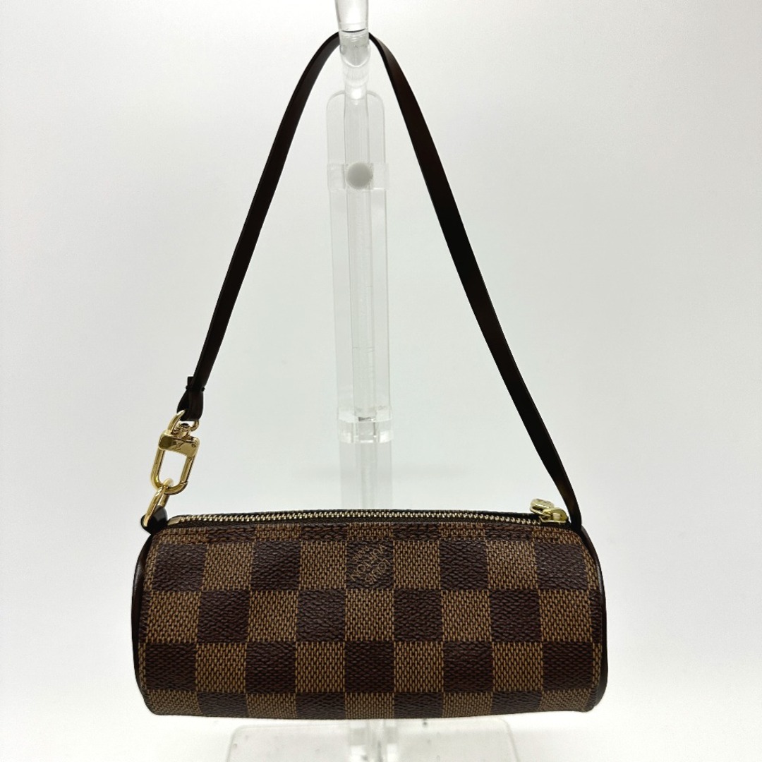 ルイヴィトン LOUIS VUITTON パピヨン 付属 ダミエ カバン ポーチ ダミエキャンバス ブラウン 美品