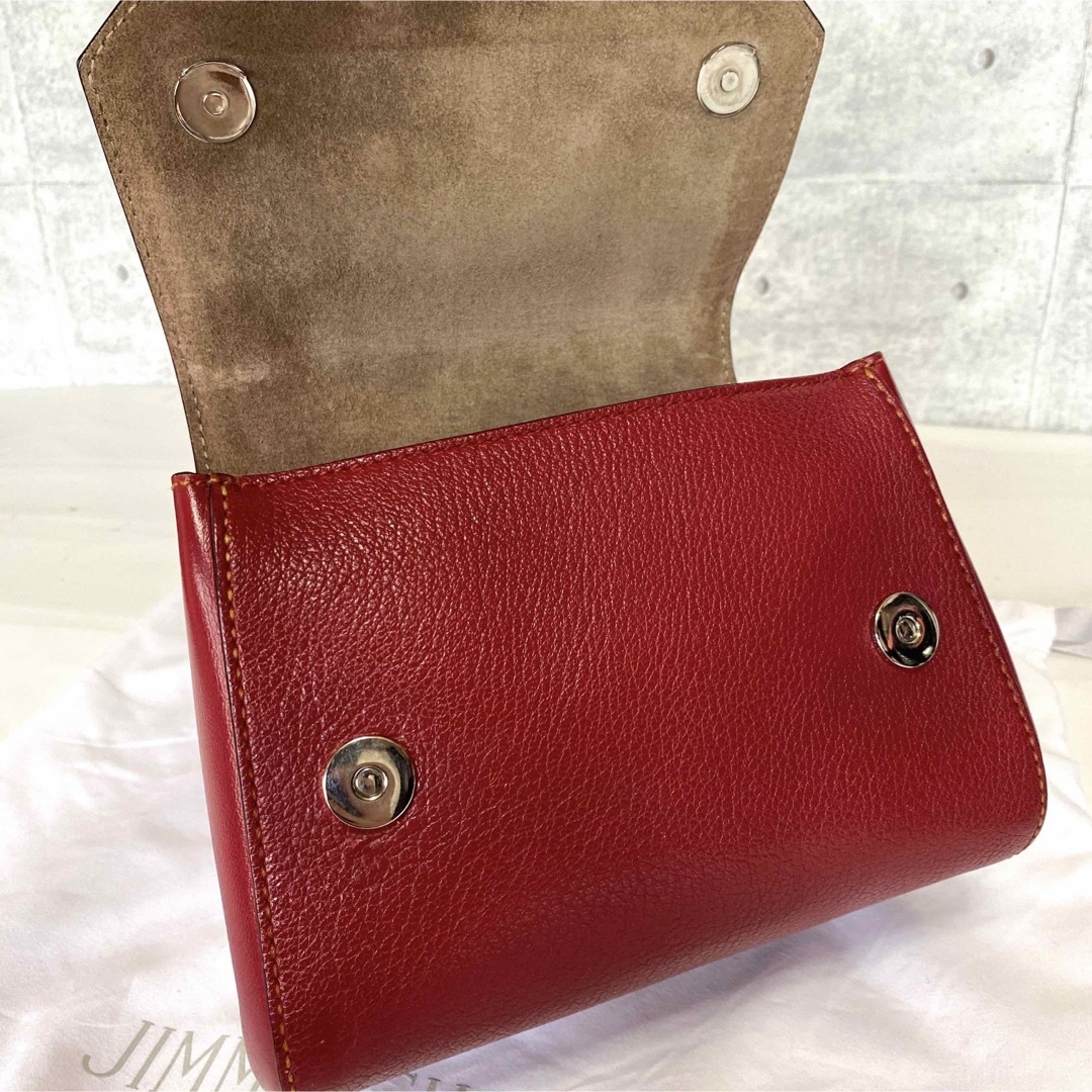美品 JIMMY CHOO MADELINE クリスタルバックル 2WAYバッグ