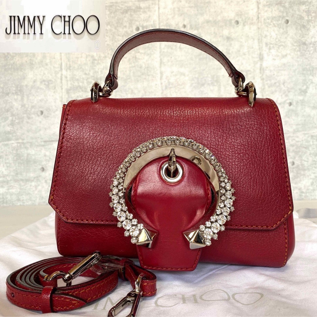 美品 JIMMY CHOO MADELINE クリスタルバックル 2WAYバッグ | フリマアプリ ラクマ