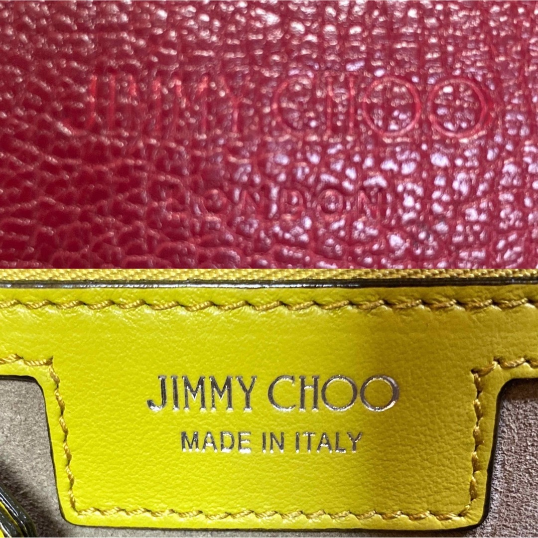 美品 JIMMY CHOO MADELINE クリスタルバックル 2WAYバッグ