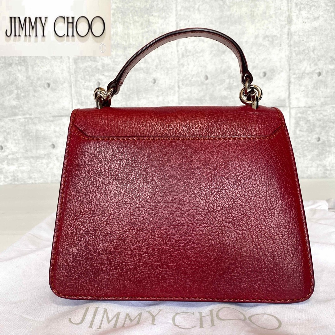 美品 JIMMY CHOO MADELINE クリスタルバックル 2WAYバッグ