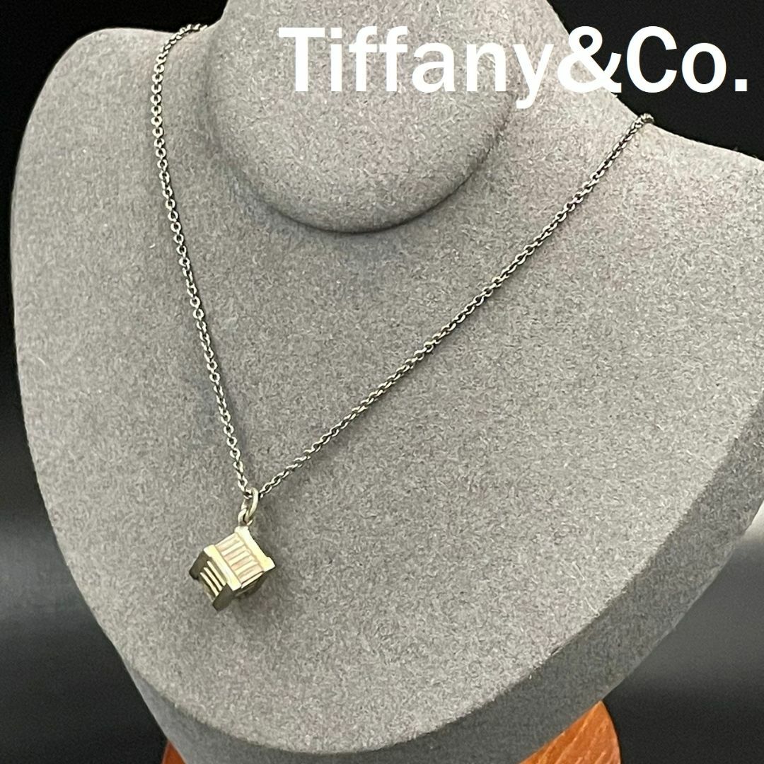 美品 Tiffanyティファニーアトラス キューブネックレス SV925 - ネックレス