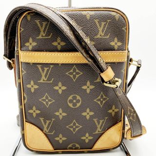 中美品 LOUIS VUITTON ルイ・ヴィトン ベタ無し ミニ ダヌーブ モノグラム ショルダーバッグ 斜め掛け バッグ ブラウン PVC レディース メンズ M45268 USED