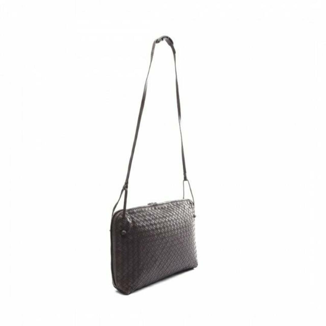 Bottega Veneta(ボッテガヴェネタ)のイントレチャート ショルダーバッグ レザー ダークブラウン レディースのバッグ(ショルダーバッグ)の商品写真