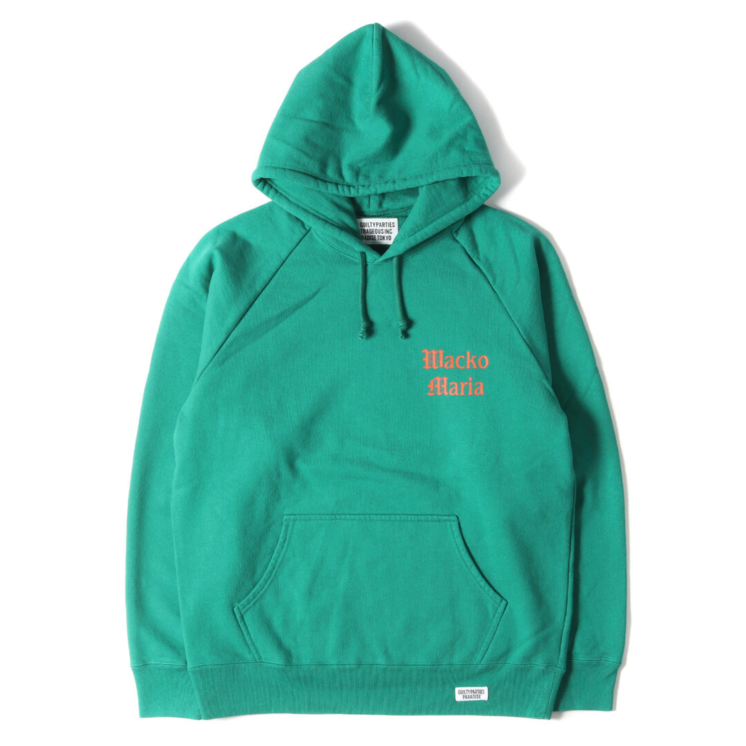 WACKO MARIA ワコマリア パーカー サイズ:L 22SS Paradise Tokyo ウォッシュ加工 ヘビー スウェット パーカー  WASHED HEAVY WEIGHT PULLOVER HOODED SWEAT SHIRT グリーン トップス フーディー フーデッド  スウェットシャツ ...