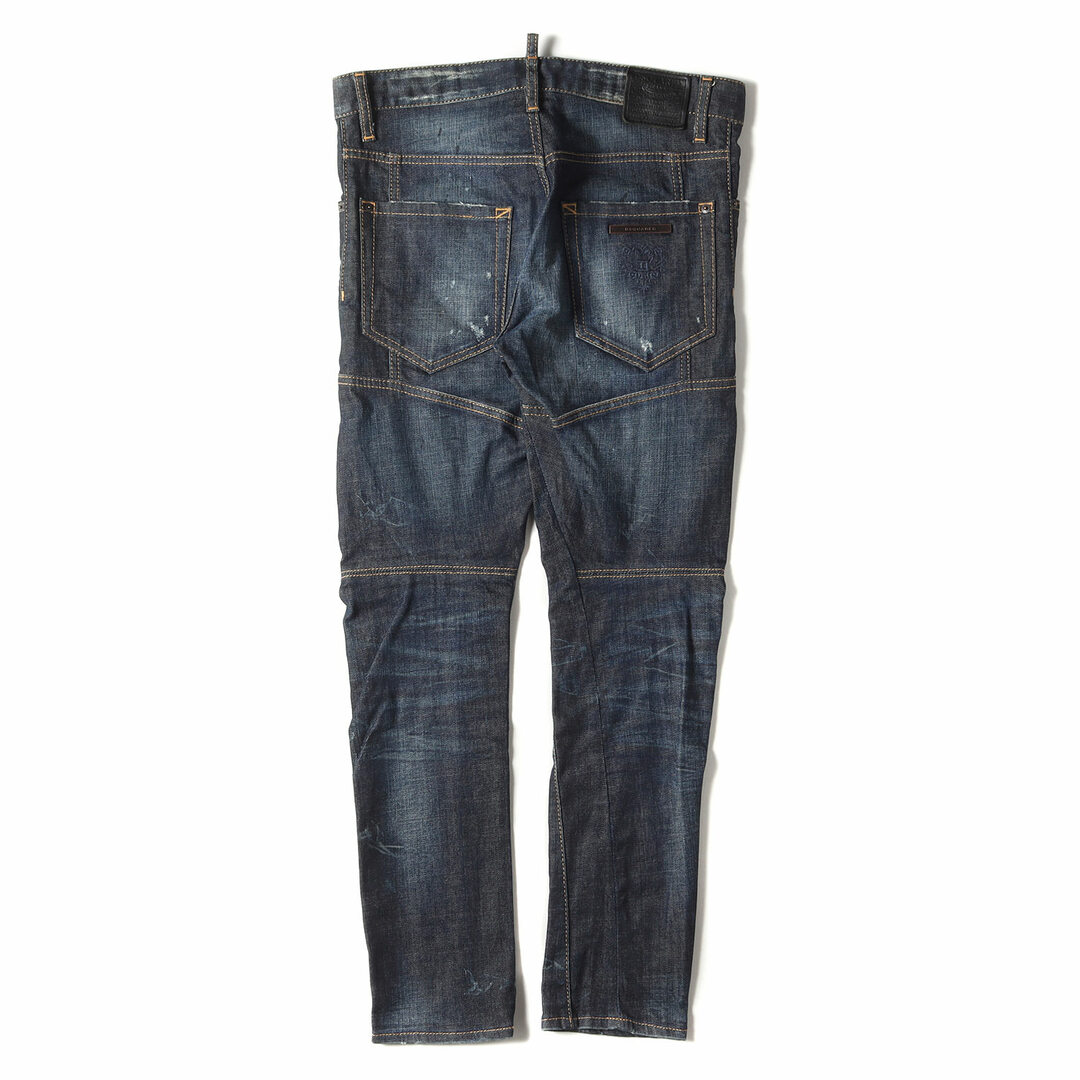 DSQUARED2 ディースクエアード デニムパンツ サイズ:44 ヴィンテージ加工 ストレッチ バイカー デニム パンツ Tidy Biker  Jean S71LB0223 ボトムス ジーンズ ジーパン インディゴ ブルー 【メンズ】【中古】