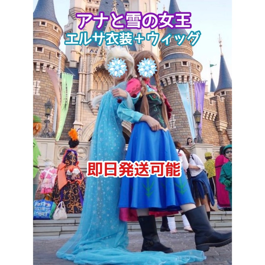 アナと雪の女王✴︎エルサコスプレ衣装＋ウィッグ