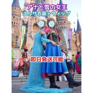 ディズニー(Disney)のアナと雪の女王✴︎エルサコスプレ衣装＋ウィッグ(衣装一式)