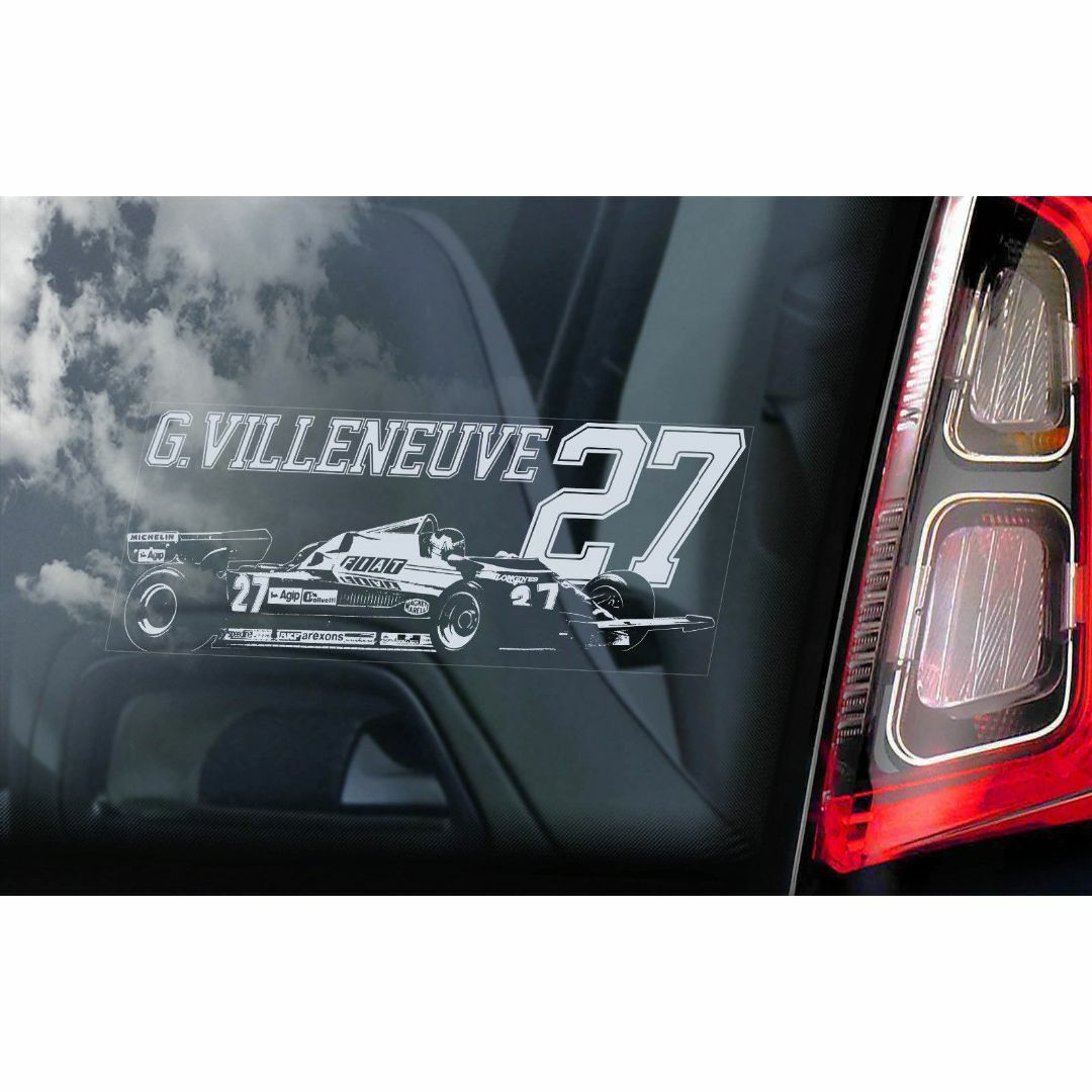 ❤ジル・ヴィルヌーヴ 27 外張り カーステッカー 220×100mm 外貼り 自動車/バイクの自動車(その他)の商品写真