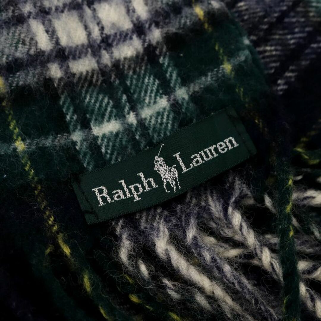 ラルフローレン マフラー チェック柄 ポニーロゴ 刺繍 ブランド 小物 レディース メンズ グリーン RALPH LAUREN