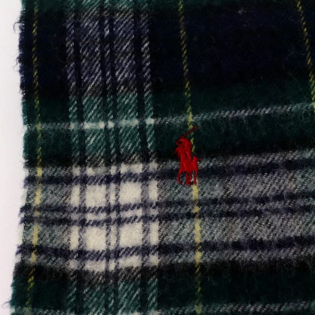 ラルフローレン マフラー チェック柄 ポニーロゴ 刺繍 ブランド 小物 レディース メンズ グリーン RALPH LAUREN