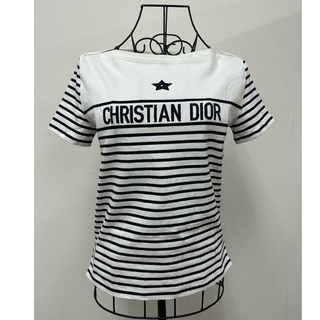 クリスチャンディオール(Christian Dior)のCHIRISTIAN DIOR ボートネックボーダーTシャツ(Tシャツ(半袖/袖なし))