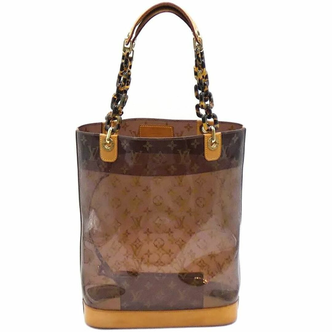 ルイヴィトン バッグ M92501 LOUIS VUITTON モノグラム・ビニール カバ・アンブルMM トートバッグ ブラウン JJS02440AB外側