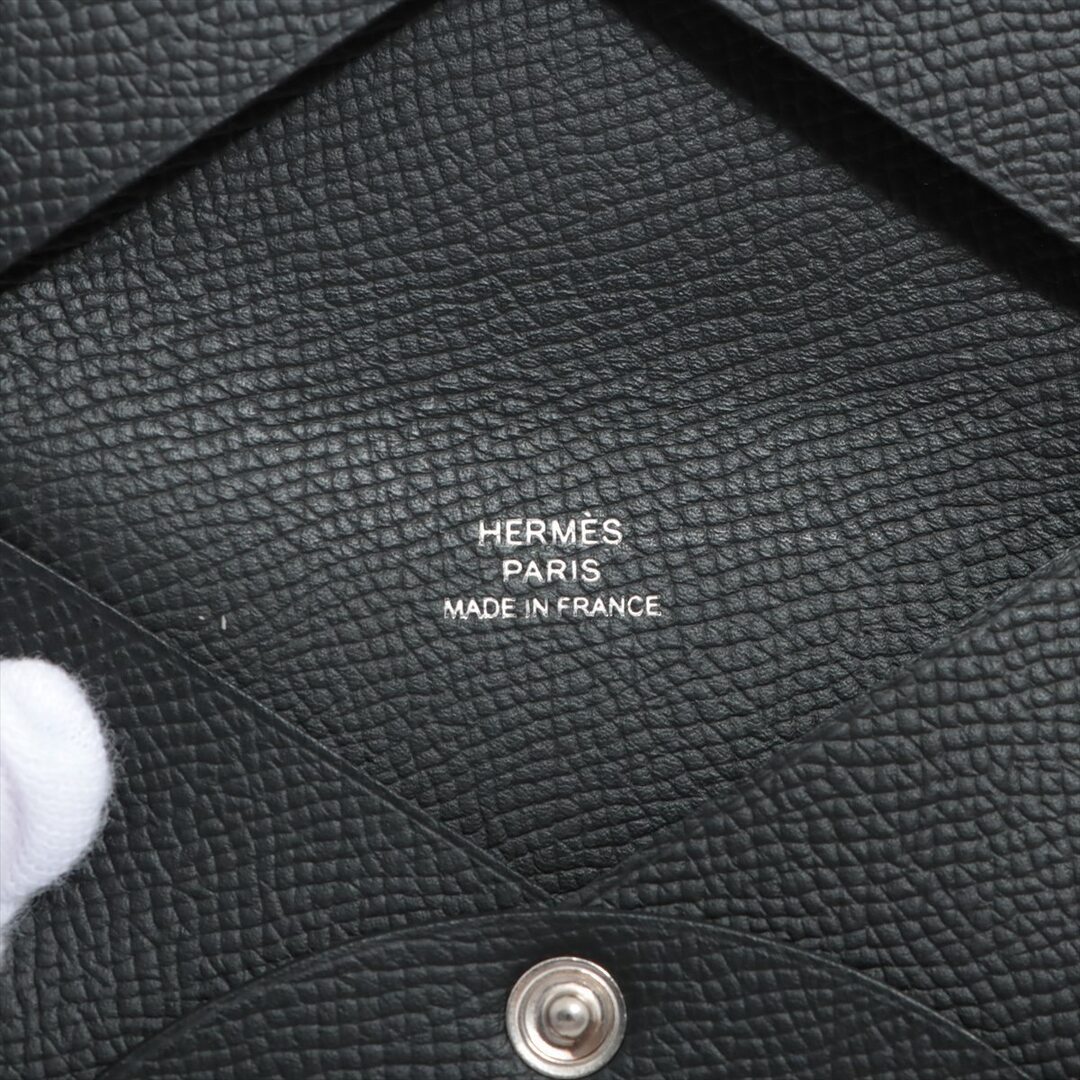 Hermes(エルメス)のエルメス カルヴィ ヴォーエプソン  ブラック ユニセックス カードケース レディースのファッション小物(パスケース/IDカードホルダー)の商品写真