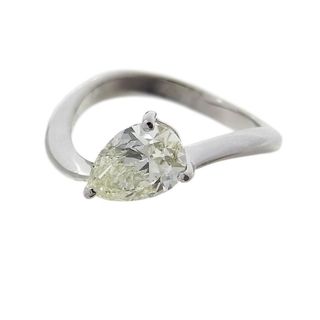 天然ペリドット1.0ct ラフカットダイヤモンドK18 10号 - www