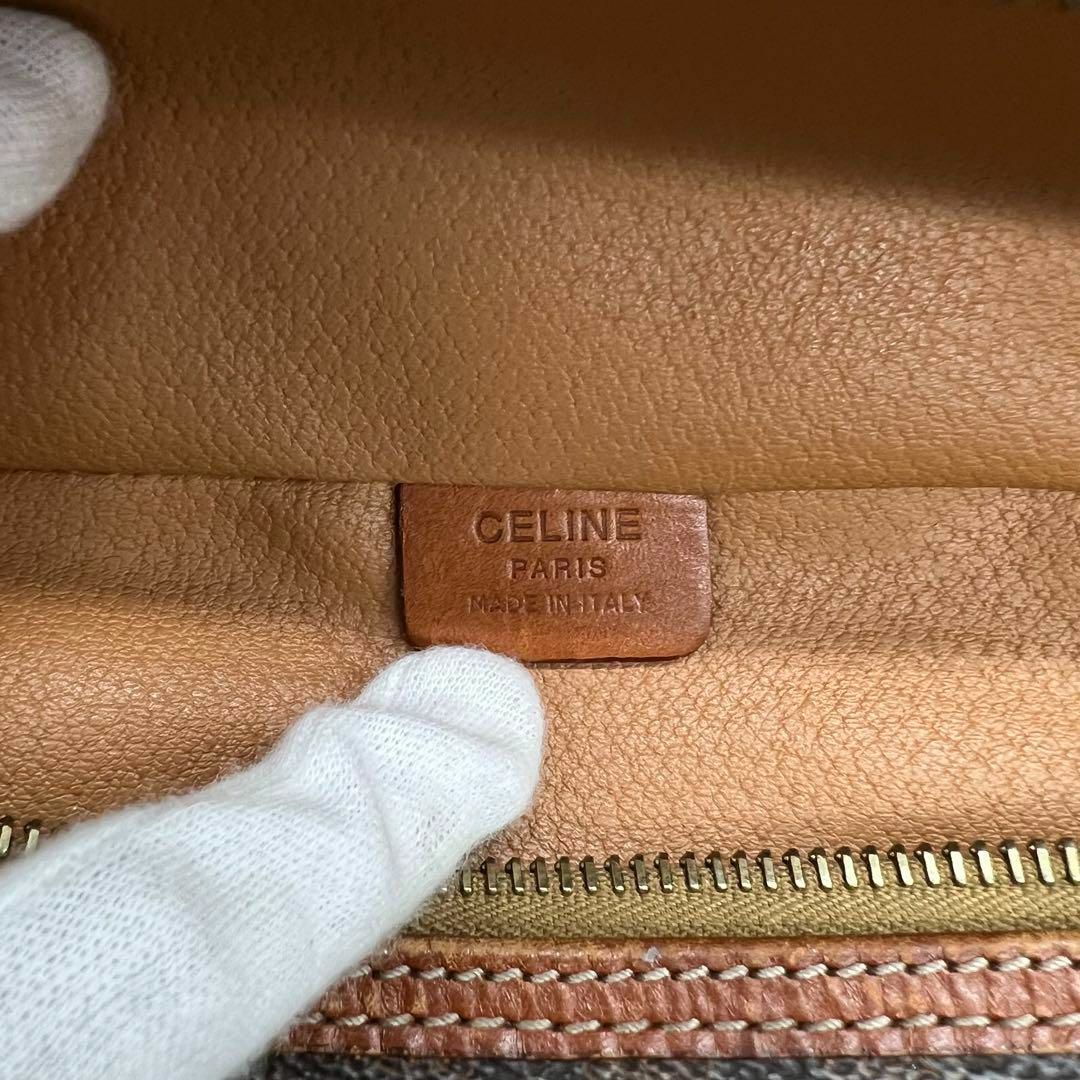 ✨️美品✨️CELINE マカダム柄 ポーチ バニティ 手持ち レディース