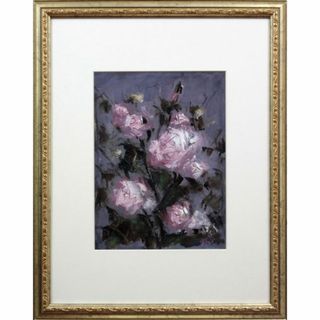 友成晴雄『バラ』油彩画【真作保証】 絵画(絵画/タペストリー)