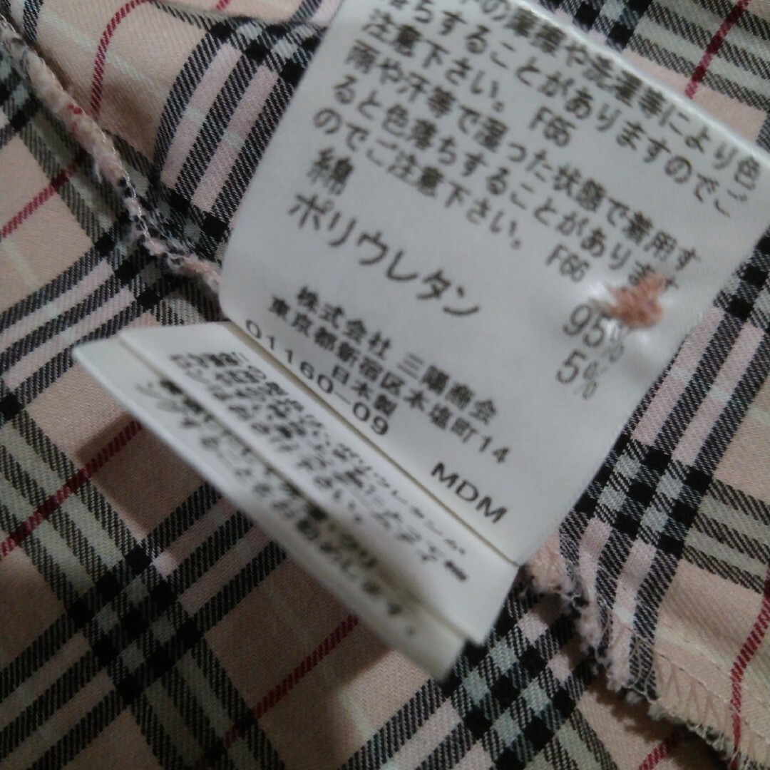 BURBERRY BLUE LABEL(バーバリーブルーレーベル)のバーバリーブルーレーベル　ピンクチェックシャツ　38  Mサイズ レディースのトップス(シャツ/ブラウス(長袖/七分))の商品写真