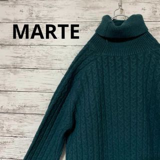 マルテ(Marte)のMARTE タートルネックニットロングワンピース スリット入り ハイネック(ロングワンピース/マキシワンピース)