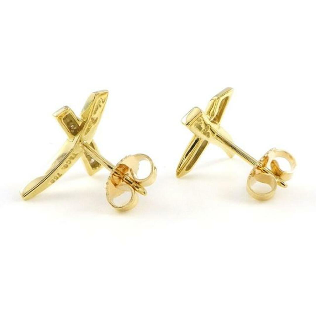 ティファニー Tiffany & Co. ピアス キス X クロス ダイヤモンド K18YG 【中古】 ティファニー Tiffany & Co. ピアス キス X クロス ダイヤモンド K18YG 【中古】