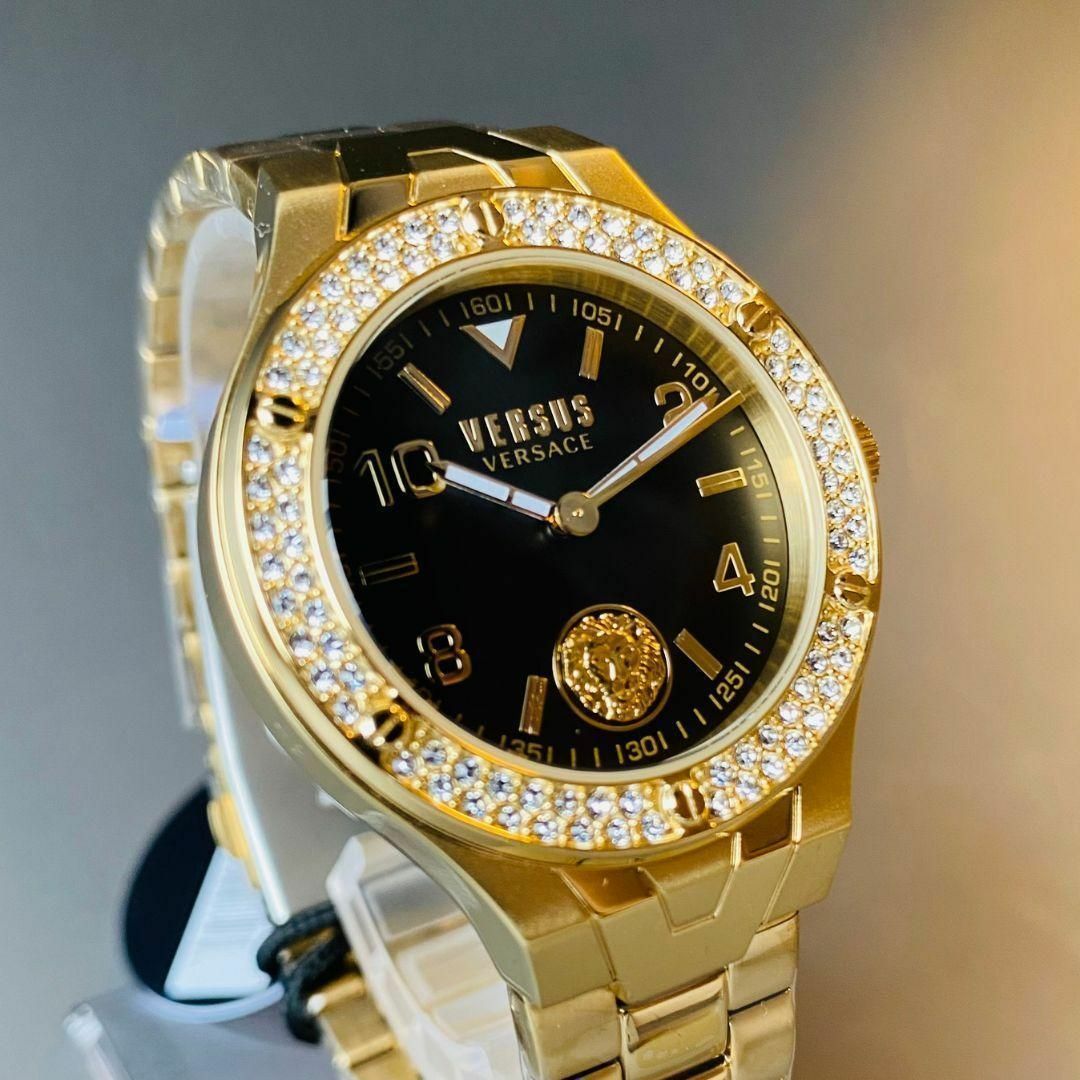 VERSACE - 【ヴェルサーチ】レディース腕時計/ゴールド/ブラック/新品
