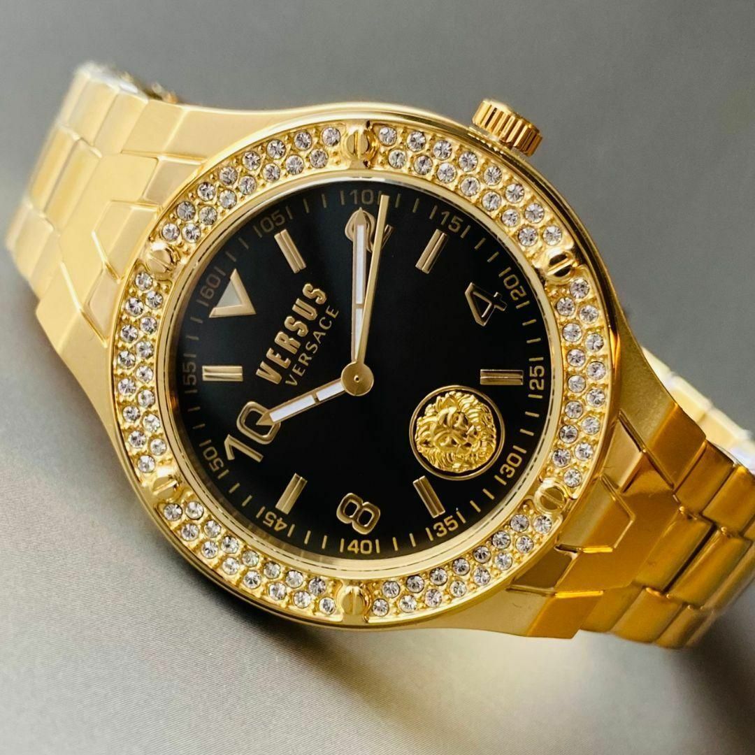 VERSACE - 【ヴェルサーチ】レディース腕時計/ゴールド/ブラック/新品