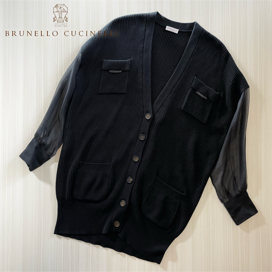 BRUNELLO CUCINELLI - K18☆美品☆極上モニーレ装飾つきシースルー