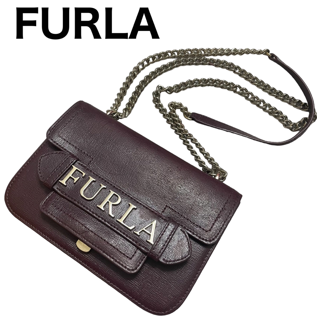 FURLA CAROL ミニショルダーバッグ　ポシェット　クロスボディ　チェーン