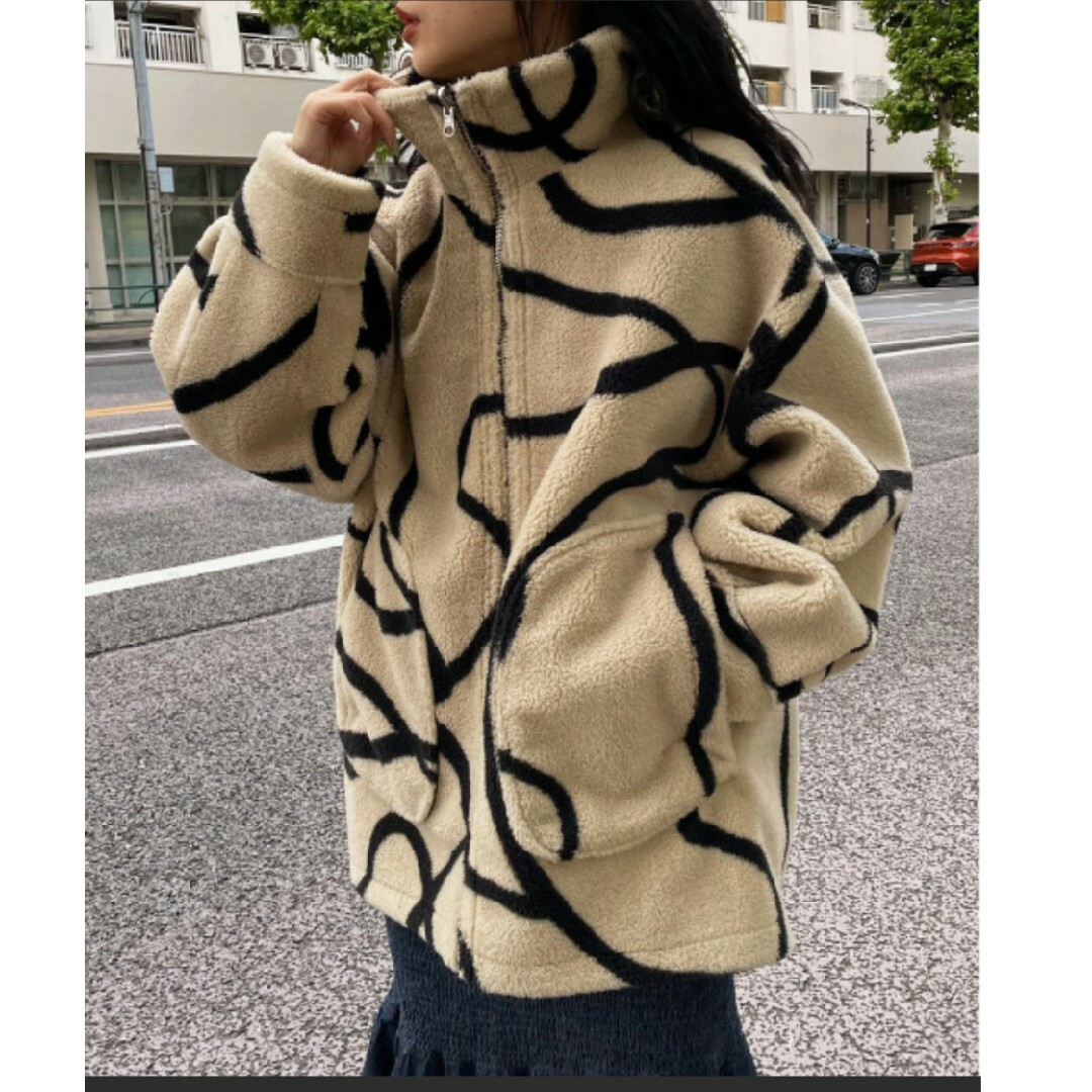 【AMERI】2WAY REVERSIBLE BOA JACKETブルゾン