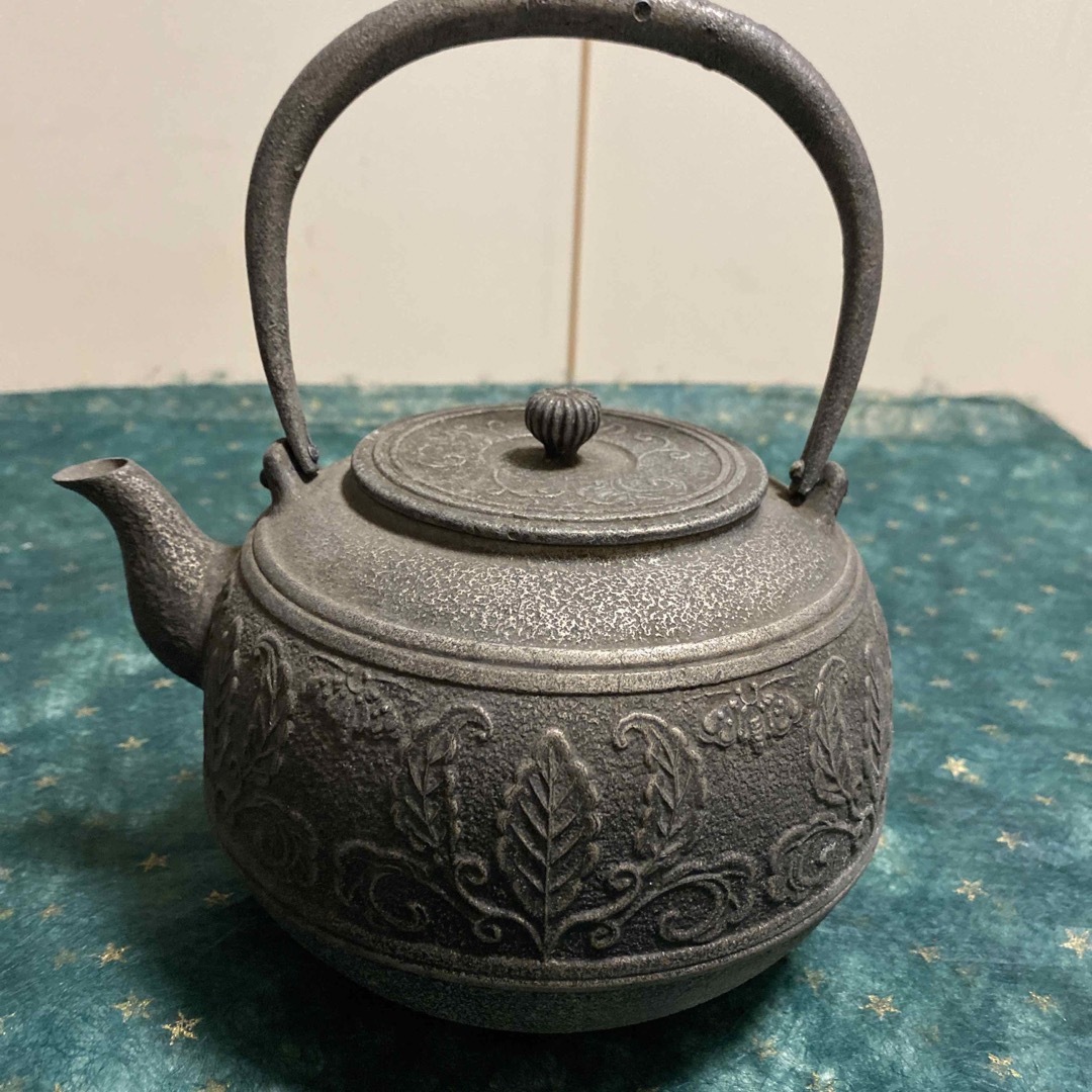 金属工芸 やかんケトル 銀?錫?-